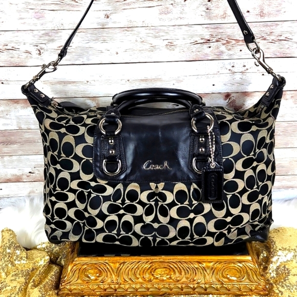 Coach Handbags - Coach, Black and gray Duffle bag.  EXCELLENT condition!!!
